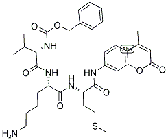 141223-71-4,BENZYLOXYCARBONYL-L-VALYL-L-LYSYL-L-METHIONINE 4-METHYLCOUMARYL-7-AMIDE HYDROCHLORIDE