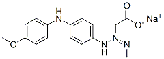 14228-67-2,sodium [3-[4-[(4-methoxyphenyl)amino]phenyl]-1-methyltriazen-2-yl]acetate