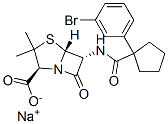 143407-70-9,sodium (2S,5R,6R)-6-[[1-(3-bromophenyl)cyclopentanecarbonyl]amino]-3,3 -dimethyl-7-oxo-4-thia-1-azabicyclo[3.2.0]heptane-2-carboxylate