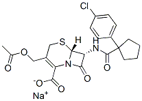 143407-77-6,sodium (6R,7R)-3-(acetyloxymethyl)-7-[[1-(4-chlorophenyl)cyclopentanec arbonyl]amino]-8-oxo-5-thia-1-azabicyclo[4.2.0]oct-2-ene-2-carboxylate