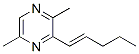 143901-57-9,Pyrazine, 2,5-dimethyl-3-(1-pentenyl)-, (E)- (9CI)