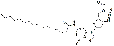 144742-33-6,5'-O-ACETYL-3'-AZIDO-N2-PALMITOYL-2',3'-DIDEOXYGUANOSINE