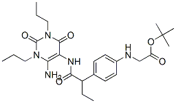 144872-01-5,Glycine,  N-[4-[1-[[(6-amino-1,2,3,4-tetrahydro-2,4-dioxo-1,3-dipropyl-5-pyrimidinyl)amino]carbonyl]propyl]phenyl]-,  1,1-dimethylethyl  ester
