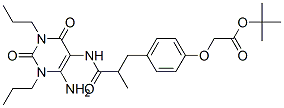 144872-05-9,Acetic  acid,  [4-[3-[(6-amino-1,2,3,4-tetrahydro-2,4-dioxo-1,3-dipropyl-5-pyrimidinyl)amino]-2-methyl-3-oxopropyl]phenoxy]-,  1,1-dimethylethyl  ester,