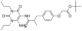 144872-07-1,Acetic  acid,  [4-[3-[(6-amino-1,2,3,4-tetrahydro-2,4-dioxo-1,3-dipropyl-5-pyrimidinyl)amino]-2-methyl-3-oxopropyl]phenoxy]-,  1,1-dimethylethyl  ester,  (-)-