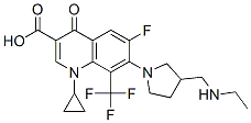 146981-04-6,1-cyclopropyl-7-[3-(ethylaminomethyl)pyrrolidin-1-yl]-6-fluoro-4-oxo-8 -(trifluoromethyl)quinoline-3-carboxylic acid