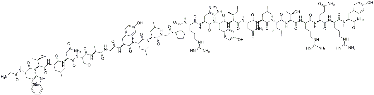 147138-51-0,H-GLY-TRP-THR-LEU-ASN-SER-ALA-GLY-TYR-LEU-LEU-GLY-PRO-ARG-HIS-TYR-ILE-ASN-LEU-ILE-THR-ARG-GLN-ARG-TYR-NH2