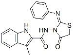 148372-32-1,3-methyl-N-(4-oxo-2-phenylimino-thiazolidin-3-yl)-1H-indole-2-carboxam ide