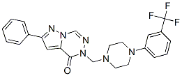 148680-61-9,8-phenyl-4-[[4-[3-(trifluoromethyl)phenyl]piperazin-1-yl]methyl]-1,3,4 ,9-tetrazabicyclo[4.3.0]nona-2,6,8-trien-5-one
