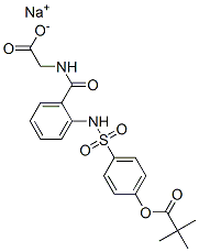 150374-95-1,N-[2-[[[4-(2,2-Dimethyl-1-oxopropoxy)phenyl]sulfonyl]amino]benzoyl]-(S)-glycine monosodium salt