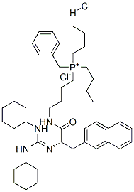 151039-63-3,(S)-4-[2-[BIS(CYCLOHEXYLAMINO)METHYLENEAMINO]-3-(2-NAPHTHALENYL)-1-OXOPROPYLAMINO]BENZYL TRIBUTYL PHOSPHONIUM CHLORIDE HYDROCHLORIDE