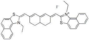 151567-53-2,1-ETHYL-2-([7-([1-ETHYLNAPHTHO[1,2-D][1,3]THIAZOL-2(1H)-YLIDENE]METHYL)-4,4A,5,6-TETRAHYDRO-2(3H)-NAPHTHALENYLIDENE]METHYL)NAPHTHO[1,2-D][1,3]THIAZOL-1-IUM IODIDE
