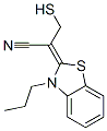 153124-23-3,Propanenitrile, 3-mercapto-2-(3-propyl-2(3H)-benzothiazolylidene)- (9CI)