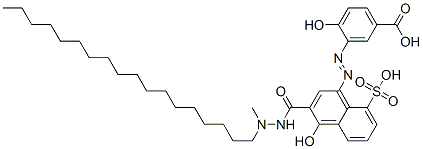 15590-06-4,1-HYDROXY-4-(2-HYDROXY-5-CARBOXY)-PHENYLAZO-N-(METHYL-OCTADECYLAMINO-5-SULFO)-2-NAPHTHAMIDE