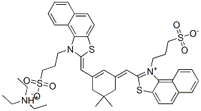 156054-66-9,N,N-DIETHYL-1-ETHANAMINIUM 3-(2-[(Z)-(5,5-DIMETHYL-3-((E)-[1-(3-SULFONATOPROPYL)NAPHTHO[1,2-D][1,3]THIAZOL-1-IUM-2-YL]METHYLIDENE)-1-CYCLOHEXEN-1-YL)METHYLIDENE]NAPHTHO[1,2-D][1,3]THIAZOL-1-YL)-1-PROPANESULFONATE