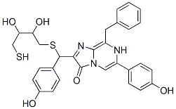 157636-27-6,Imidazo[1,2-a]pyrazin-3(7H)-one,  2-[[(2,3-dihydroxy-4-mercaptobutyl)thio](4-hydroxyphenyl)methyl]-6-(4-hydroxyphenyl)-8-(phenylmethyl)-