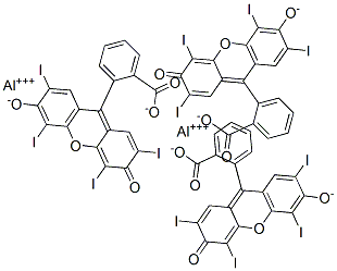 15790-05-3,dialuminium tris[2-(2,4,5,7-tetraiodo-6-oxido-3-oxoxanthen-9-yl)benzoate]
