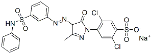 15792-51-5,sodium 4-[4-[[3-(anilinosulphonyl)phenyl]azo]-4,5-dihydro-3-methyl-5-oxo-1H-pyrazol-1-yl]-2,5-dichlorobenzenesulphonate