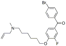 161582-11-2,(4-BROMOPHENYL)[3-FLUORO-4-[[6-(METHYL-2-PROPENYLAMINO)HEXYL]OXY]PHENYL]-METHANONE