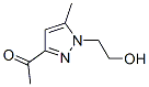 165743-84-0,Ethanone, 1-[1-(2-hydroxyethyl)-5-methyl-1H-pyrazol-3-yl]- (9CI)