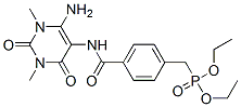 166115-75-9,Phosphonic  acid,  [[4-[[(6-amino-1,2,3,4-tetrahydro-1,3-dimethyl-2,4-dioxo-5-pyrimidinyl)amino]carbonyl]phenyl]methyl]-,  diethyl  ester  (9CI)