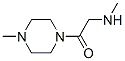 166187-00-4,Piperazine, 1-methyl-4-[(methylamino)acetyl]- (9CI)