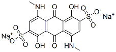 16673-13-5,disodium 9,10-dihydro-1,5-dihydroxy-4,8-bis(methylamino)-9,10-dioxoanthracene-2,6-disulphonate