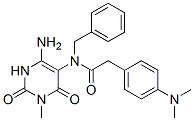 167299-16-3,Benzeneacetamide,  N-(4-amino-1,2,3,6-tetrahydro-1-methyl-2,6-dioxo-5-pyrimidinyl)-4-(dimethylamino)-N-(phenylmethyl)-