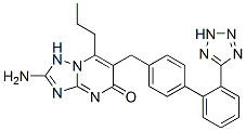 168152-76-9,8-amino-2-propyl-3-[[4-[2-(2H-tetrazol-5-yl)phenyl]phenyl]methyl]-1,5, 7,9-tetrazabicyclo[4.3.0]nona-2,5,7-trien-4-one