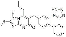 168152-79-2,8-methylsulfanyl-2-propyl-3-[[4-[2-(2H-tetrazol-5-yl)phenyl]phenyl]met hyl]-1,5,7,9-tetrazabicyclo[4.3.0]nona-2,5,7-trien-4-one
