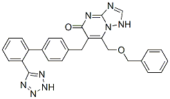 168152-93-0,2-(phenylmethoxymethyl)-3-[[4-[2-(2H-tetrazol-5-yl)phenyl]phenyl]methy l]-1,5,7,9-tetrazabicyclo[4.3.0]nona-2,5,7-trien-4-one