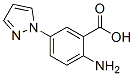 169045-03-8,Benzoic acid, 2-amino-5-(1H-pyrazol-1-yl)- (9CI)