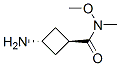 171549-88-5,Cyclobutanecarboxamide, 3-amino-N-methoxy-N-methyl-, trans- (9CI)