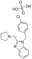 17162-20-8,1-[(4-chlorophenyl)methyl]-2-(pyrrolidin-1-ylmethyl)-1H-benzimidazole sulphate