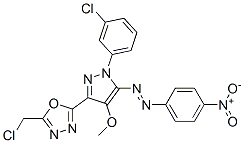 172701-69-8,[5-[5-(chloromethyl)-1,3,4-oxadiazol-2-yl]-2-(3-chlorophenyl)-4-methox y-pyrazol-3-yl]-(4-nitrophenyl)diazene