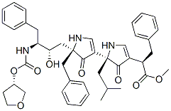 173091-94-6,methyl (2R)-2-[(5S)-5-[(5S)-5-benzyl-5-[(2S,3S)-2-hydroxy-3-[[(3S)-oxo lan-3-yl]oxycarbonylamino]-4-phenyl-butyl]-4-oxo-1H-pyrrol-3-yl]-5-(2- methylpropyl)-4-oxo-1H-pyrrol-3-yl]-3-phenyl-propanoate