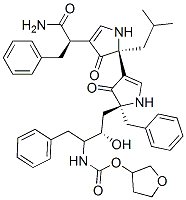 173240-66-9,[(3S)-oxolan-3-yl] N-[(2S,3S)-4-[(2S)-2-benzyl-4-[(2S)-4-[(1R)-1-carba moyl-2-phenyl-ethyl]-2-(2-methylpropyl)-3-oxo-1H-pyrrol-2-yl]-3-oxo-1H -pyrrol-2-yl]-3-hydroxy-1-phenyl-butan-2-yl]carbamate