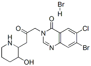 17395-31-2,7-bromo-6-chloro-3-[3-(3-hydroxy-2-piperidyl)-2-oxopropyl]quinazolin-4(3H)-one monohydrobromide