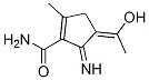 17424-07-6,1-Cyclopentene-1-carboxamide,  4-(1-hydroxyethylidene)-5-imino-2-methyl-