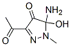 175472-59-0,4H-Pyrazol-4-one, 3-acetyl-5-amino-1,5-dihydro-5-hydroxy-1-methyl- (9CI)