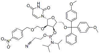 175473-95-7,(2R,3R,4R,5R)-2-((BIS(4-METHOXYPHENYL)(PHENYL)METHOXY)METHYL)-5-(2,4-DIOXO-3,4-DIHYDROPYRIMIDIN-1(2H)-YL)-4-((4-NITROBENZYLOXY)METHOXY)TETRAHYDROFURAN-3-YL 2-CYANOETHYL DIISOPROPYLPHOSPHORAMIDITE