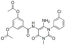 176378-99-7,Benzamide,  3,5-bis(acetyloxy)-N-[6-amino-1-(3-chlorophenyl)-1,2,3,4-tetrahydro-3-methyl-2,4-dioxo-5-pyrimidinyl]-