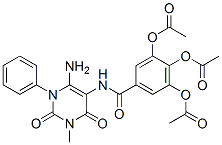 176379-00-3,Benzamide,  3,4,5-tris(acetyloxy)-N-(6-amino-1,2,3,4-tetrahydro-3-methyl-2,4-dioxo-1-phenyl-5-pyrimidinyl)-