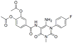 176379-13-8,Benzamide,  3,4-bis(acetyloxy)-N-[6-amino-1-(4-fluorophenyl)-1,2,3,4-tetrahydro-3-methyl-2,4-dioxo-5-pyrimidinyl]-