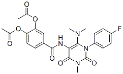 176379-21-8,Benzamide,  3,4-bis(acetyloxy)-N-[6-(dimethylamino)-1-(4-fluorophenyl)-1,2,3,4-tetrahydro-3-methyl-2,4-dioxo-5-pyrimidinyl]-