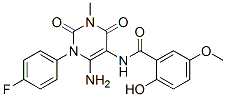 176379-32-1,Benzamide,  N-[6-amino-1-(4-fluorophenyl)-1,2,3,4-tetrahydro-3-methyl-2,4-dioxo-5-pyrimidinyl]-2-hydroxy-5-methoxy-