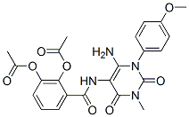 176379-43-4,Benzamide,  2,3-bis(acetyloxy)-N-[6-amino-1,2,3,4-tetrahydro-1-(4-methoxyphenyl)-3-methyl-2,4-dioxo-5-pyrimidinyl]-