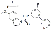 181629-93-6,N-[3-FLUORO-5-(3-PYRINDYL)PHENYL]-2,3-DIHYDRO-5-METHOXY-6-(TRIFLUOROMETHYL)-1H-INDOLE-1-CARBOXAMIDE
