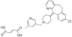 182349-12-8,8-Chloro-6,11-dihydro-11-[1-[(5-methyl-3-pyridyl)methyl]-4-piperidylidene]-5H-benzo[5,6]cyclohepta[1,2-b]pyridine fumarate