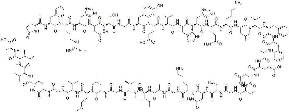 183449-57-2,PYR-PHE-ARG-HIS-ASP-SER-GLY-TYR-GLU-VAL-HIS-HIS-GLN-LYS-LEU-VAL-PHE-PHE-ALA-GLU-ASP-VAL-GLY-SER-ASN-LYS-GLY-ALA-ILE-ILE-GLY-LEU-MET-VAL-GLY-GLY-VAL-VAL-ILE-ALA TRIFLUOROACETATE